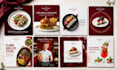 design restaurant social media posts and canva templates