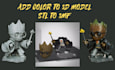 add color to 3d model split stl to 3mf edit convert 2d to 3d