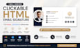 design clickable HTML email signature for gmail, outlook, apple mail