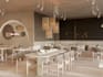 redesign restaurant interior rendering, cafe,bar,lounge,event hall,2d floor plan