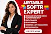 setup airtable database, airtable automation, airtable crm, webapp expert, softr