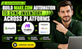 build make com automation to sync inventory accross platforms for shopify stores