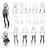 draw anime character design sheet