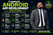 develop native android app using kotlin java and firebase