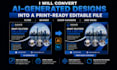convert ai generated designs into editable print ready files