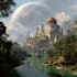 create dark, background, environment concept art, landscape