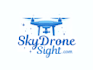 do awesome style sky drone sight mascot logo design