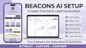 create beacons ai page, creator funnel and lead generation setup
