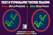 manual vector tracing and raster to vector
