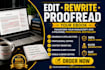 rewrite, edit, and proofread your ebook
