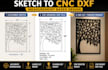 create cnc dxf files for laser, plasma and router cutting