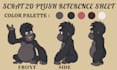 design 2d plush character reference sheet stuffed animal tech pack soft toy ych