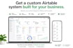 build a custom airtable CRM, dashboard and business system