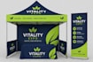 design a professional canopy tent, roller banner, feather flag or table