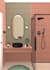 luxury bathroom design with elevation section and 3d render