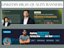 design premium and professional linkedin background banner
