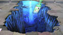 create 3d pavement art, floor illusions  wall murals