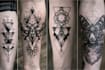 make custom minimal and geometric tattoo design