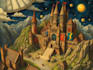 illustrate medieval fantasy and sci fi maps
