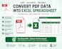 convert PDF, word and handwritten data into excel spreadsheet
