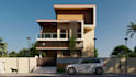create photorealistic architectural exterior elevation renders