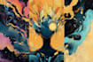 illustrate custom abstract psychedelic art and, graffiti art