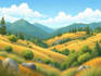 draw a natural landscape and background illustration