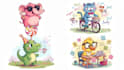 draw a cute and funny cartoon illustration
