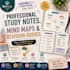 professional study notes, mind maps and revision guides