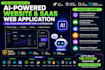 develop an ai website, an ai saas app and ai web application