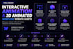 design an interactive animation and 3d animated character webflow website assets