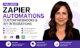 setup zapier automations, custom webhooks and api integrations