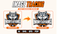 manually vector trace, redraw logo or image to svg