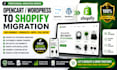 migrate opencart website to shopify store wordpress with SEO products and apps