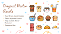 design cute kawaii seamless vector patterns