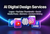 create ai logo, banner, thumbnail design and content
