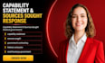 write a government capability statement and sources sought response