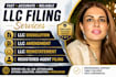 do llc dissolution, llc amendment, llc reinstatement and registered agent filing