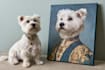 custom royal pet portrait cat portrait, dog portrait