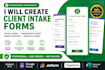 create professional client intake forms, google forms, jotform