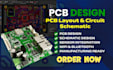 improve schematic design pcb layout design circuit board, or existing pcb design