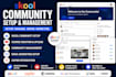 setup skool community, skool course creation and skool management