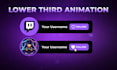 create custom social media lower third animation