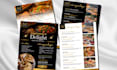 create restaurant flyer, food menu, editable canva template design