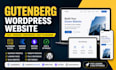 create gutenberg wordpress website using gutenberg blocks spectra or kadence
