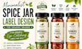 design food and beverage minimalist spice jar label design for organic brands