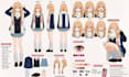 create professional character sheet, model sheet and reference sheet