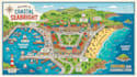 create illustrated hiking map trail map city map tourist map adventure trekking
