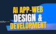 develop ai website, ai web application, ai saas website, ai mobile app