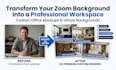 design office mockup and custom zoom virtual backgrounds